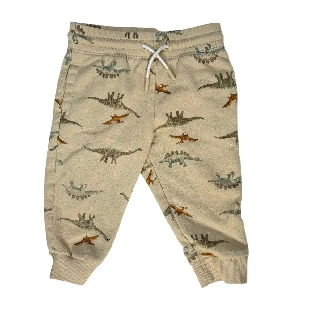 Carter’s Baby 12 Month Dinosaur Bodysuit & Pants Set Blue Tan - Picture 6 of 8